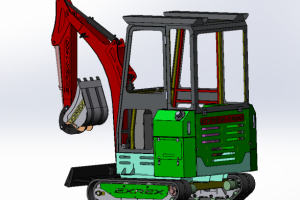 Мини экскаватор 1400 с не поворотной башней