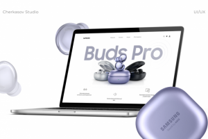 Дизайн Lading page для наушников Bubs Pro