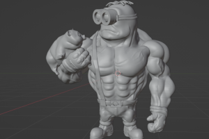 3D-модель мускулистого Миньона со свиньёй для 3D-печати