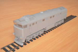 Модель тепловоза для 3D печати