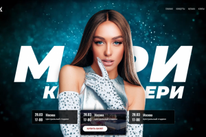 Концепт дизайна официального сайта Мари Краймбрери.