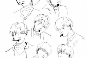 Скетч арт "BTS"