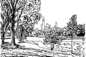 Рисунок карандашом  "Город"