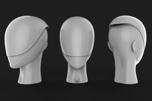 3D модель женской головы манекена