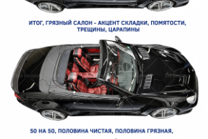 Реставрация салона автомобиля, иллюстрация услуги