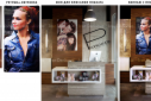 Реалистичный коллаж: плакат в салоне красоты