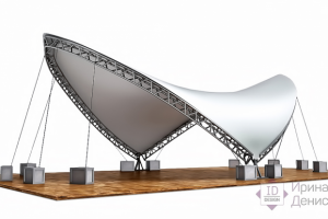 Шатер Лотос, моделирование и визуализация