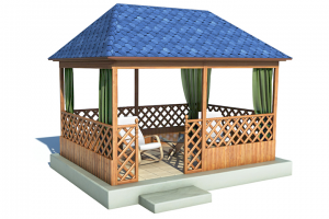 3d моделирование и визуализация беседки