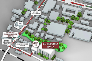 3D карта проезда в рисованом векторном стиле