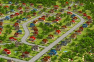 Фрагмент коттеджного поселка "Первомайский"