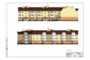 3-х этажный секционный жилой дом. Фасады