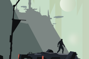 Работа из серии социальных плакатов "Освоение космоса"