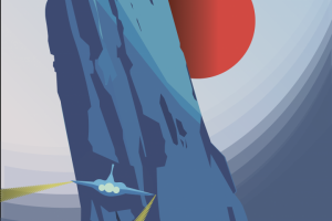 Работа из серии социальных плакатов "Освоение космоса"