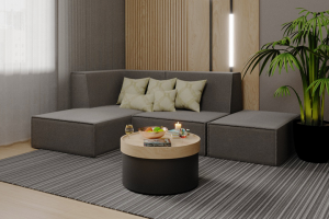 Визуализация интерьера гостинной комнаты