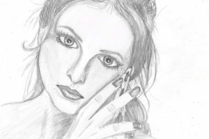 Портрет девушки карандашом №3