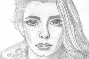 Портрет девушки карандашом №1