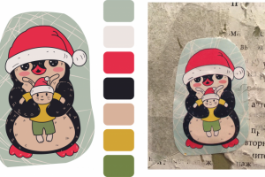 Отрисовка в векторе случайно найденной наклейки