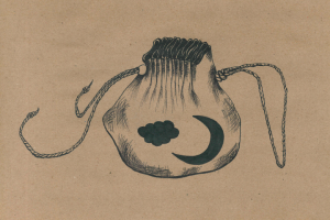 Тканевый мешочек с экзотической символикой