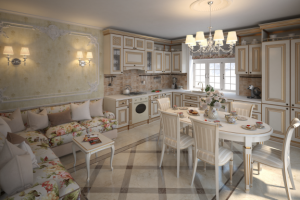 Гостиная и Кухня.