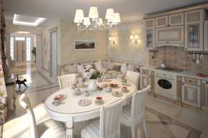 Гостиная и Кухня.