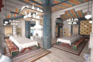 Интерьер банного дома "МЕДВЕЖИЙ УГОЛ" БО "ЛЕПОТА"