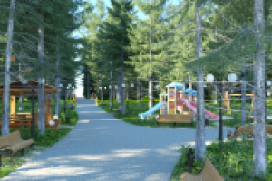 Экстерьер парковаой зоны КП "Лесные Дали"