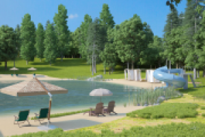 Экстерьер парковаой зоны КП "Лесные Дали"