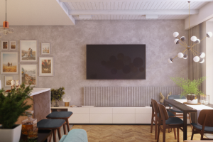 Гостиная - кухня. 112 кв.м.