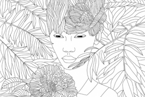 Векторная иллюстрация. Разукрашка