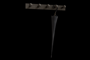 Umbrella on a hanger