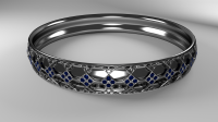 Кольцо для 3D печати с камнями