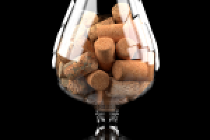 Бокал и пробки