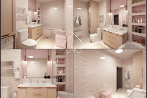 Интерьер master bathroom.