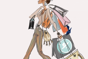 Юмористичная иллюстрация для сезона распродаж