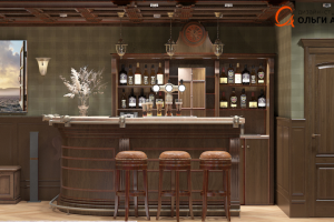 Мужской этаж в таунхаусе площадью 310,0м2.