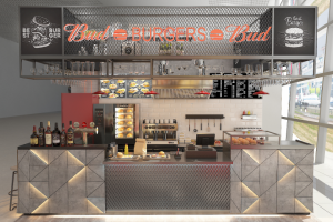 Аэропорт кафе «BAD BURGERS» 33,2м2