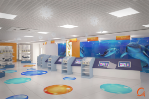 Москвариум на ВДНХ входная группа и магазин игрушек  316м2