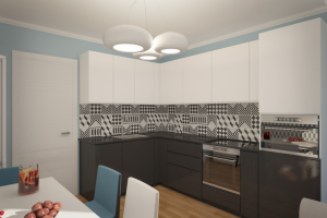 Кухня ИКЕА в доме по програме "Реновация"