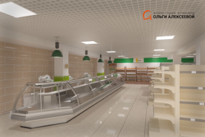 Супермаркет "Воробей" разработка дизайн-проекта