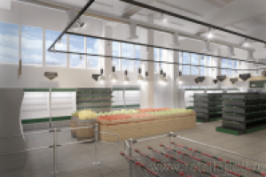 Разработка схемы расстановки и оформление магазина 1000м2.