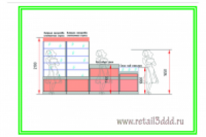 Разработка моделей стеллажей, дизайн и визуализация салона аптек