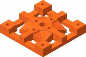 Матрица неподвижная на пресс-форму для детали уголок