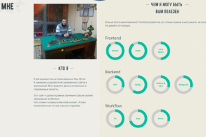 Технологичный сайт-портфолио