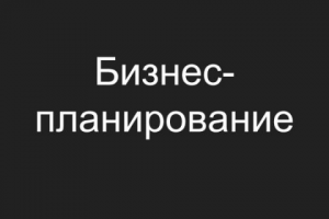 Бизнес-планирование