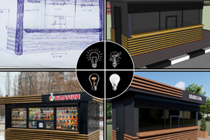 Визуализация торгового павильона для согласования