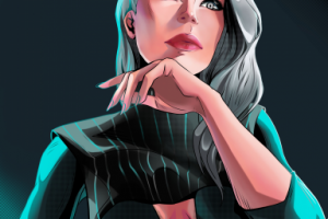 Персонаж из игры "Cyberpunk 2077"