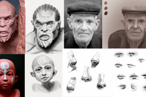 Эскизы портретов