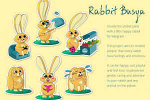 Дизайн персонажей для стикерпака и открыток