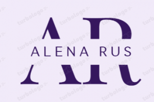 Дизайн логотипа для интернет магазина ALENA RUS