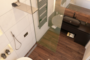 ванная комната в дизайн-проекте в старом фонде в СПБ